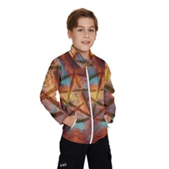 Enchanted Nebula Pentagram Art Kids  Windbreaker