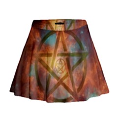 Enchanted Nebula Pentagram Art Mini Flare Skirt by ExtraGoodSauce