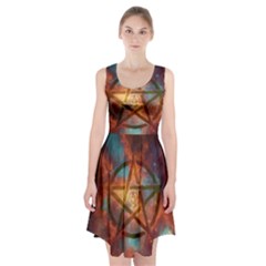 Enchanted Nebula Pentagram Art Racerback Midi Dress by ExtraGoodSauce