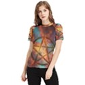 Enchanted Nebula Pentagram Art Women s Short Sleeve Rash Guard View1