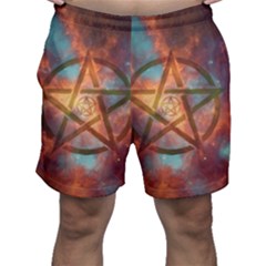 Enchanted Nebula Pentagram Art Men s Shorts by ExtraGoodSauce