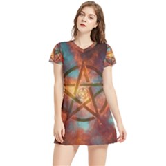 Enchanted Nebula Pentagram Art Women s Sports Skirt by ExtraGoodSauce