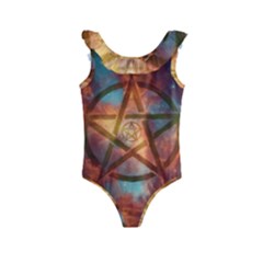 Enchanted Nebula Pentagram Art Kids  Frill Swimsuit by ExtraGoodSauce