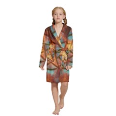 Enchanted Nebula Pentagram Art Kids  Long Sleeve Velvet Lounge Robe by ExtraGoodSauce