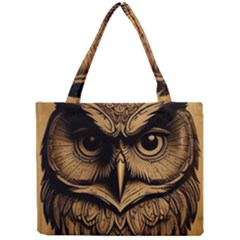 Owl Face Mini Tote Bag by linceazul