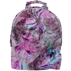  Blend On Pink Mini Full Print Backpack by kaleidomarblingart