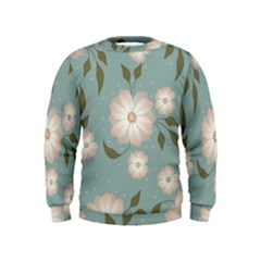 Flora Floral Flower Flowers Pattern Kids  Sweatshirt