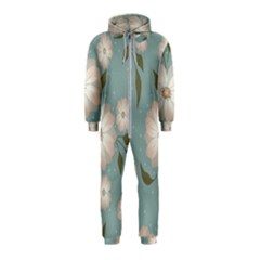 Flora Floral Flower Flowers Pattern Hooded Jumpsuit (kids)