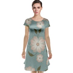 Flora Floral Flower Flowers Pattern Cap Sleeve Nightdress by Apenda