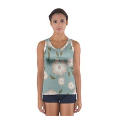 Flora Floral Flower Flowers Pattern Sport Tank Top  by Apenda