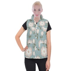 Flora Floral Flower Flowers Pattern Women s Button Up Vest