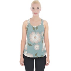 Flora Floral Flower Flowers Pattern Piece Up Tank Top by Apenda