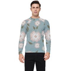 Flora Floral Flower Flowers Pattern Men s Long Sleeve Rash Guard by Apenda