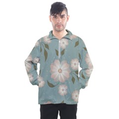 Flora Floral Flower Flowers Pattern Men s Half Zip Pullover