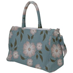 Flora Floral Flower Flowers Pattern Duffel Travel Bag by Apenda