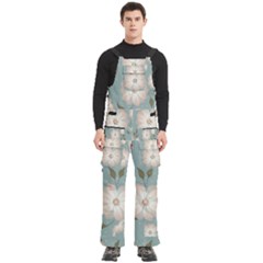 Flora Floral Flower Flowers Pattern Men s Side Zip Front Pouch Ski And Snowboard Bib Pants	 by Apenda