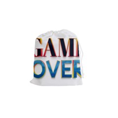 Game Over Text Design  Drawstring Pouch (small) by 7223056