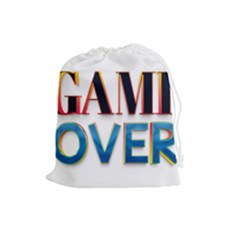 Game Over Text Design  Drawstring Pouch (large) by 7223056