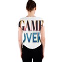 Game Over Text Design  Crew Neck Crop Top View2