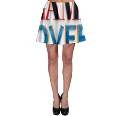 Game Over Text Design  Skater Skirt by 7223056