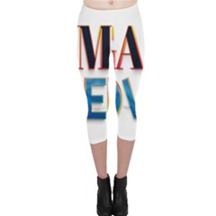 Game Over Text Design  Capri Leggings 