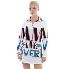 Game Over Text Design  Women s Long Sleeve Casual Dress by 7223056