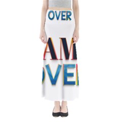 Game Over Text Design  Full Length Maxi Skirt by 7223056