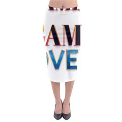 Game Over Text Design  Midi Pencil Skirt by 7223056