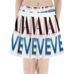 Game Over Text Design  Pleated Mini Skirt by 7223056