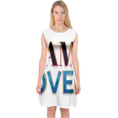 Game Over Text Design  Capsleeve Midi Dress by 7223056