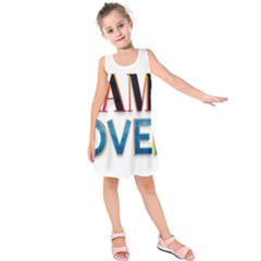 Game Over Text Design  Kids  Sleeveless Dress by 7223056