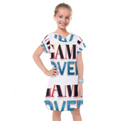 Game Over Text Design  Kids  Drop Waist Dress by 7223056