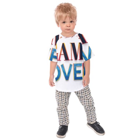 Game Over Text Design  Kids  Raglan T-shirt by 7223056