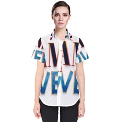 Game Over Text Design  Women s Short Sleeve Shirt