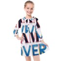 Game Over Text Design  Kids  Quarter Sleeve Shirt Dress View1