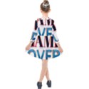 Game Over Text Design  Kids  Quarter Sleeve Shirt Dress View2