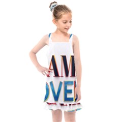 Game Over Text Design  Kids  Overall Dress by 7223056