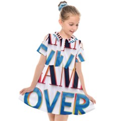 Game Over Text Design  Kids  Short Sleeve Shirt Dress by 7223056