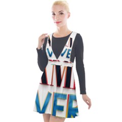 Game Over Text Design  Plunge Pinafore Velour Dress by 7223056