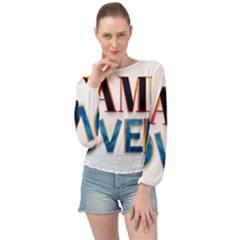 Game Over Text Design  Banded Bottom Chiffon Top