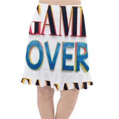 Game Over Text Design  Fishtail Chiffon Skirt by 7223056