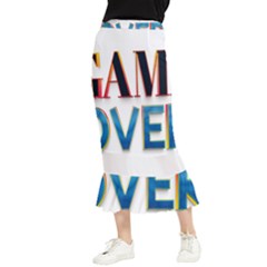 Game Over Text Design  Maxi Fishtail Chiffon Skirt by 7223056