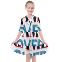 Game Over Text Design  Kids  All Frills Chiffon Dress by 7223056