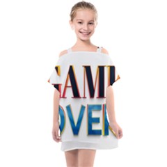 Game Over Text Design  Kids  One Piece Chiffon Dress by 7223056