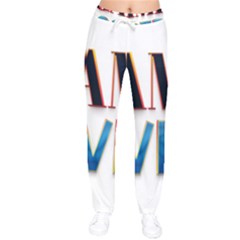 Game Over Text Design  Women Velvet Drawstring Pants