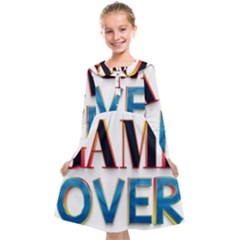 Game Over Text Design  Kids  Midi Sailor Dress by 7223056