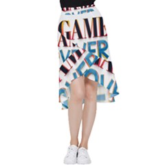 Game Over Text Design  Frill Hi Low Chiffon Skirt by 7223056