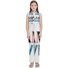 Game Over Text Design  Kids  Sleeveless Ruffle Edge Band Collar Chiffon One Piece by 7223056