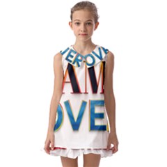 Game Over Text Design  Kids  Pilgrim Collar Ruffle Hem Dress by 7223056