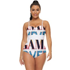 Game Over Text Design  Retro Full Coverage Swimsuit by 7223056